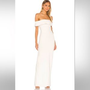 Lovers and friends galleria gown in white